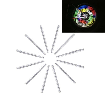 Set di 12 Riflettori per Raggi Ruota Bicicletta – Clip di Supporto Riflettente per Tubo – Strisce Luminose di Sicurezza