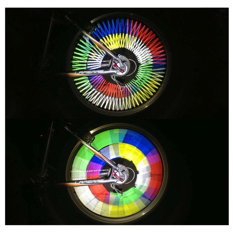 Set di 12 Riflettori per Raggi Ruota Bicicletta – Clip di Supporto Riflettente per Tubo – Strisce Luminose di Sicurezza