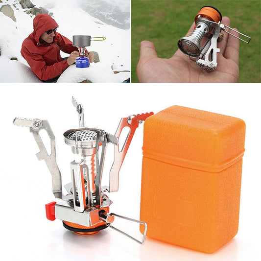 Fornello a gas portatile ultra mini in acciaio inossidabile da esterno, Mini Stainless