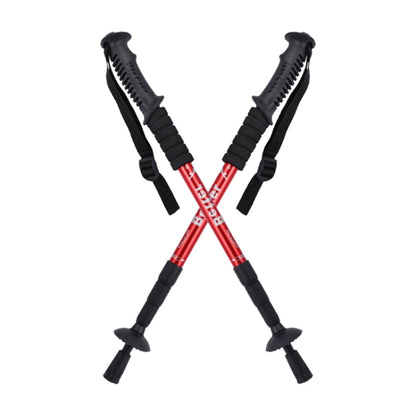 Stampella/bastone da passeggio regolabile pieghevole con bussola, altezza: 0,5-1,1 m (consegna colore casuale), 4-section