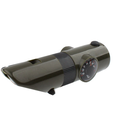 Fischietto di Sopravvivenza 7 in 1 con Bussola, Termometro, Luce LED,