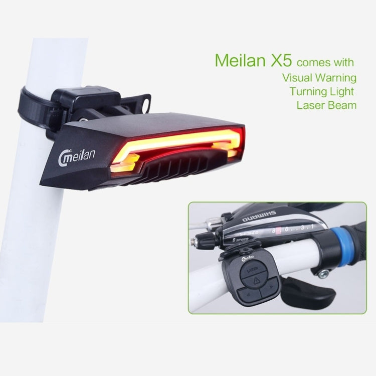 Lampada di coda laser con telecomando wireless Meilan X5 per bicicletta, livello impermeabile: IPX4, Wireless Remote Control Laser Tail Lamp