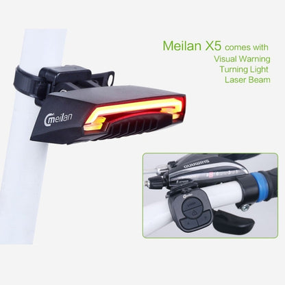 Lampada di coda laser con telecomando wireless Meilan X5 per bicicletta, livello impermeabile: IPX4, Wireless Remote Control Laser Tail Lamp