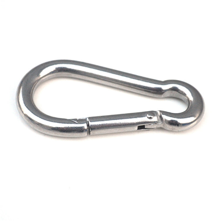 Moschettone in acciaio inossidabile M5 Gancio a molla Multiutensile per alpinismo Fibbia per gancio da campeggio Corda per gancio, diametro interno: 4,9 mm, M5
