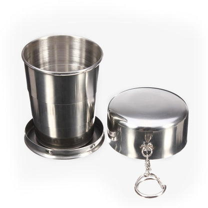 Tazza Retrattile da Esterno in Acciaio Inossidabile - Dimensioni 85 x