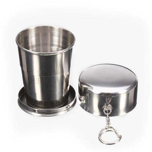 Tazza Retrattile da Esterno in Acciaio Inossidabile - Dimensioni 85 x