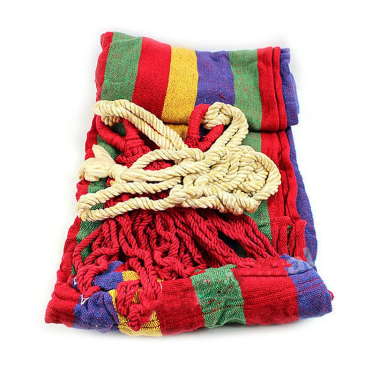 amaca-da-campeggio-in-tela-a-strisce-rosse-dimensioni-190-cm-x-100 - immagine 4