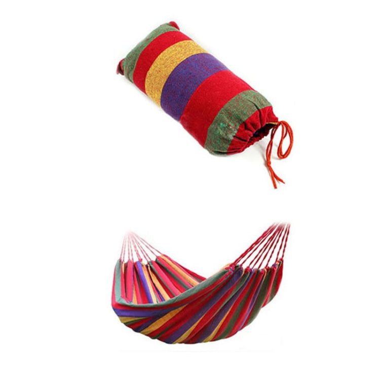 amaca-da-campeggio-in-tela-a-strisce-rosse-dimensioni-190-cm-x-100 - immagine 5