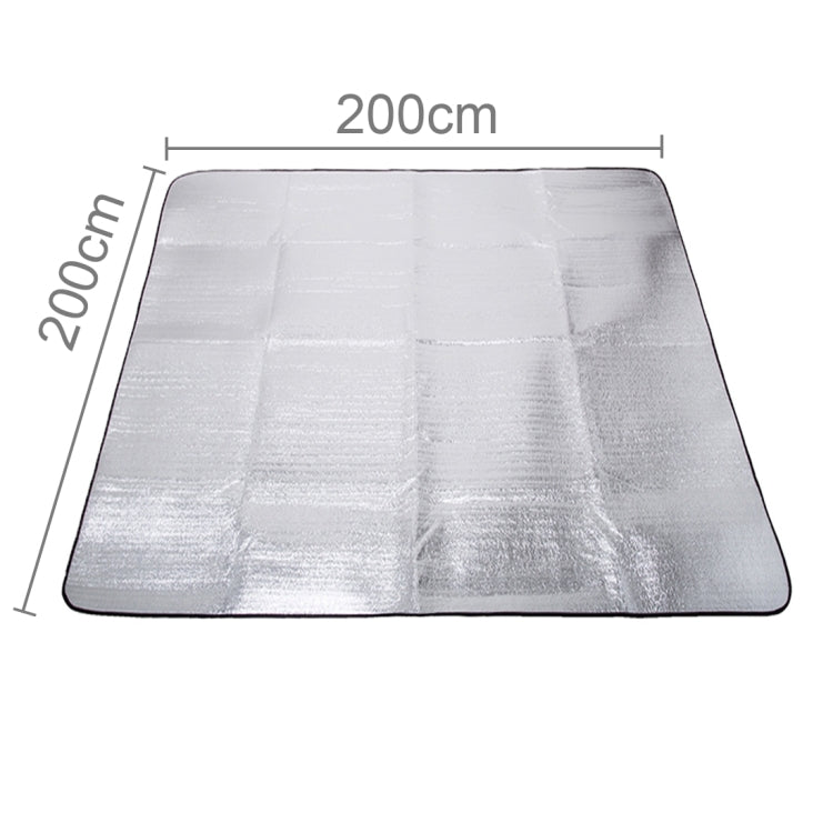 Ispessimento di 7 mm del doppio cuscinetto antiumidità in alluminio/cuscino da campeggio, dimensioni: 200 cm x 200 cm, 200cm x200 Aluminum film