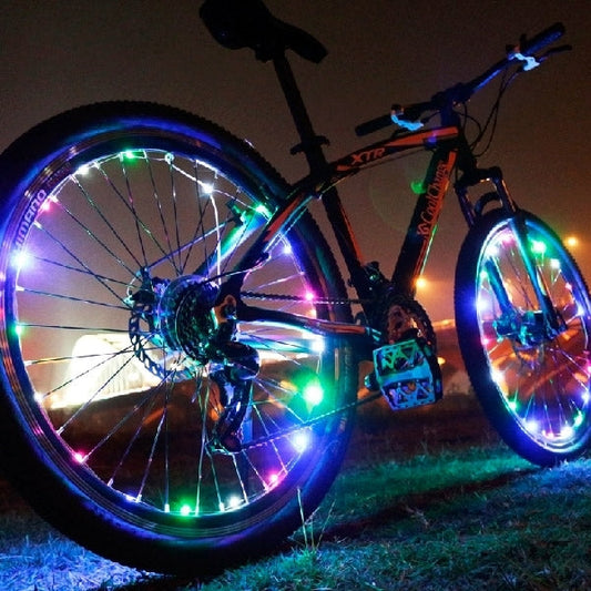 Striscia decorativa per articoli con raggi a LED per ruota di bicicletta, 15 LED, 15 LEDs