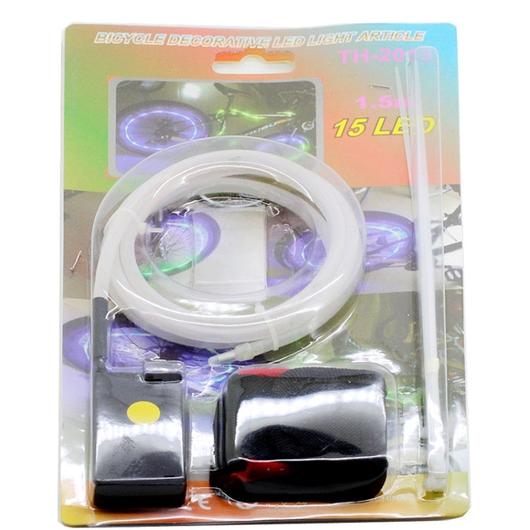 Striscia decorativa per articoli con raggi a LED per ruota di bicicletta, 15 LED, 15 LEDs