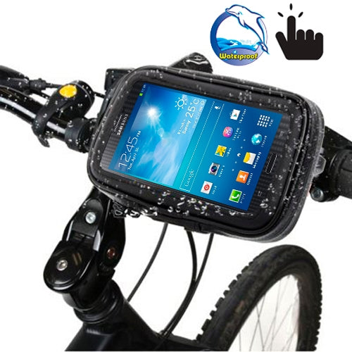 Supporto per manubrio da bicicletta Borsa touch con cerniera impermeabile / a prova di sabbia / a prova di neve / a prova di sporco, adatta per Galaxy Note III / N9000 e Mega 6.3 / i9200, For  Note III