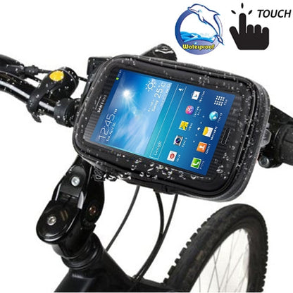 Supporto per manubrio da bicicletta Borsa touch con cerniera impermeabile / a prova di sabbia / a prova di neve / a prova di sporco, adatta per Galaxy Note III / N9000 e Mega 6.3 / i9200, For  Note III