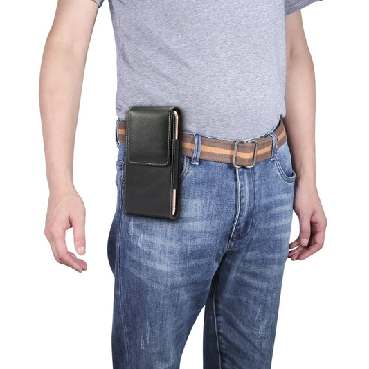 custodia-in-pelle-da-uomo-multifunzionale-universale-con-marsupio-per-cellulare-con-texture-in-pelle-di-agnello-per-smartphone-da-63-pollici-o-inferiori-for-6-3-inch - immagine 1