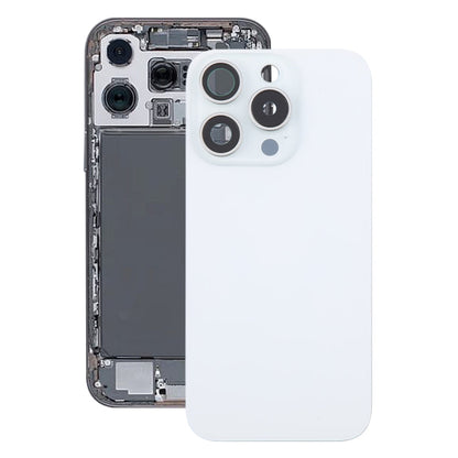 Per iPhone 16 Pro Cover posteriore batteria in vetro con copriobiettivo fotocamera