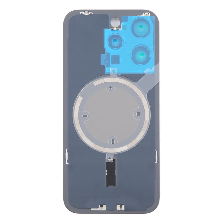 Per iPhone 16 Pro Cover posteriore in vetro per batteria con copriobiettivo della fotocamera + magnete MagSafe