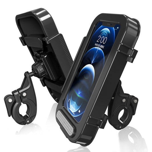 Supporto per telefono da bicicletta Custodia impermeabile per manubrio per moto da bicicletta per supporto per telefono cellulare da 4,7-6,8 pollici, Waterproof Bicycle Holder