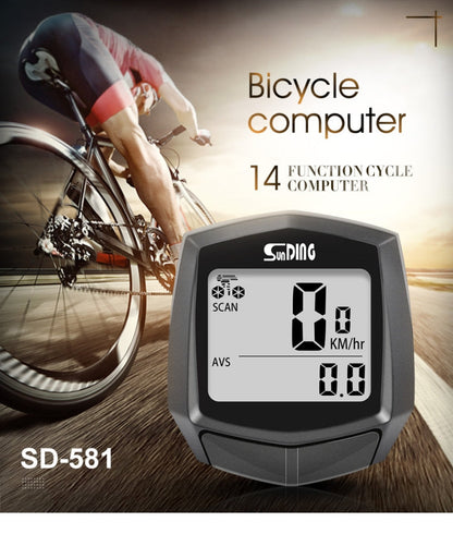 SUNDING SD-581A Bike Wired Computer Tachimetro Contachilometri Ciclismo Bicicletta Impermeabile Temperatura Misurabile Cronometro, SUNDING SD-581A