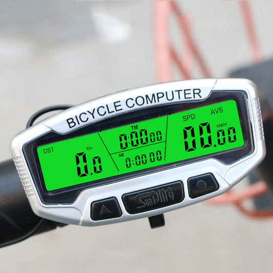 SUNDING SD-558C Computer da bicicletta Digitale Wireless LCD Retroilluminazione Tachimetro da strada Cronometro Tachimetro, SD-558C