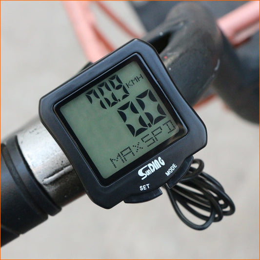 SUNDING SD-570 Tachimetro per bicicletta Computer da ciclismo Display digitale LCD Contachilometri contachilometri impermeabile Cronometro, SD-570