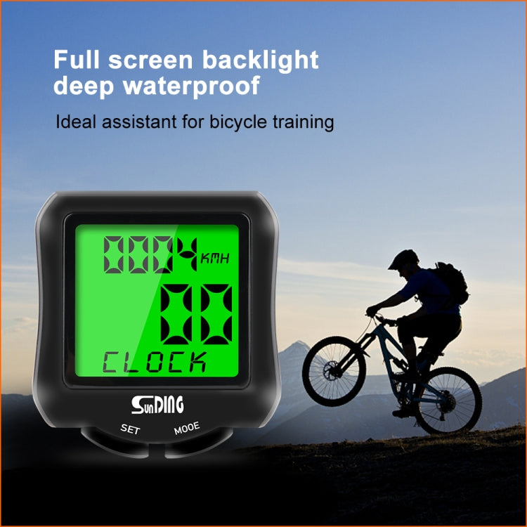SUNDING SD-570 Tachimetro per bicicletta Computer da ciclismo Display digitale LCD Contachilometri contachilometri impermeabile Cronometro, SD-570