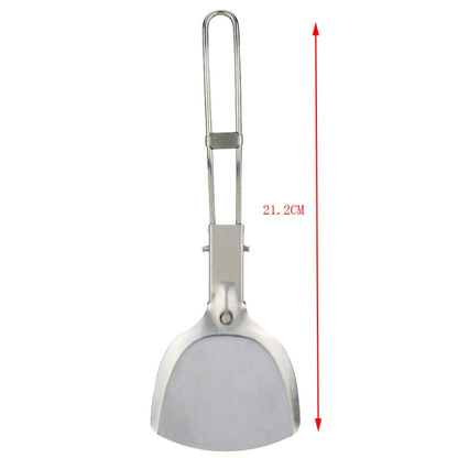 Pale da cucina per esterni in acciaio inossidabile Pentole da picnic Spatola pieghevole Parti di pentole Stoviglie da campeggio per escursionismo