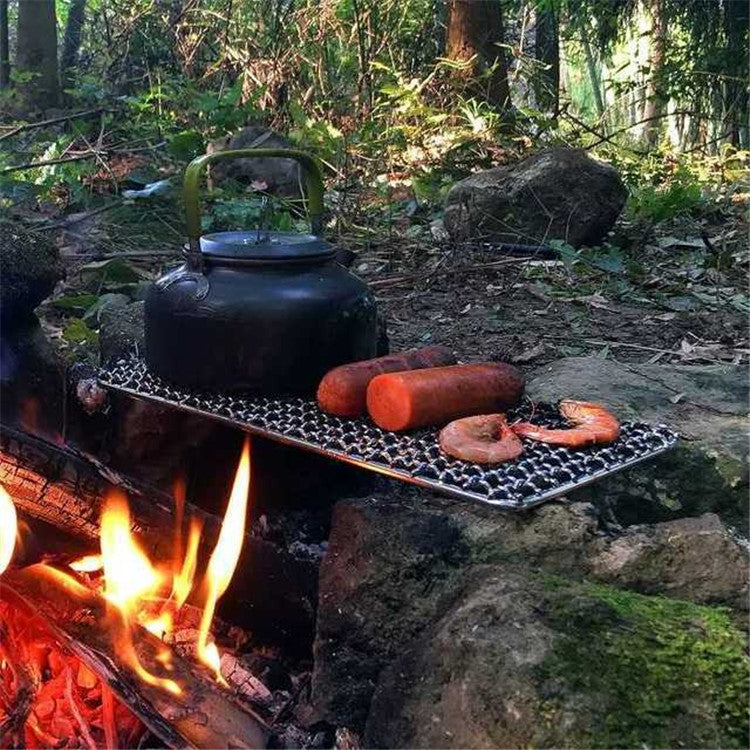 Griglia per Barbecue in Acciaio Inossidabile 304 con Fornello a Legna