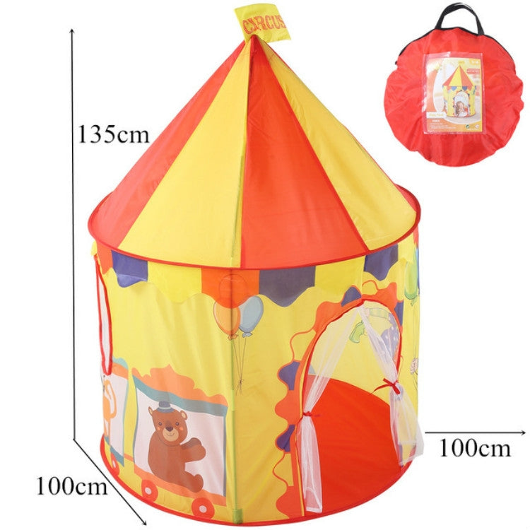 Tenda da gioco pieghevole Yurt della casa dei giocattoli per bambini, 100x100x135cm Circus
