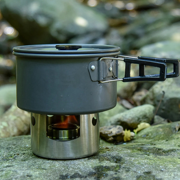 Fornello da Picnic Portatile in Acciaio Inossidabile con Coperchio