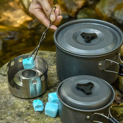 Fornello da Picnic Portatile in Acciaio Inossidabile con Coperchio