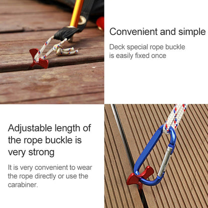 Set di 4 Picchetti per Tenda da Campeggio Antivento con Corda e