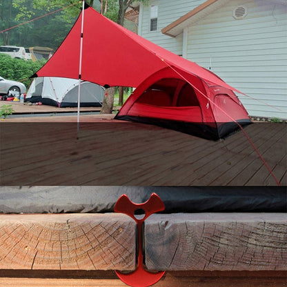 Set di 4 Picchetti per Tenda da Campeggio Antivento con Corda e