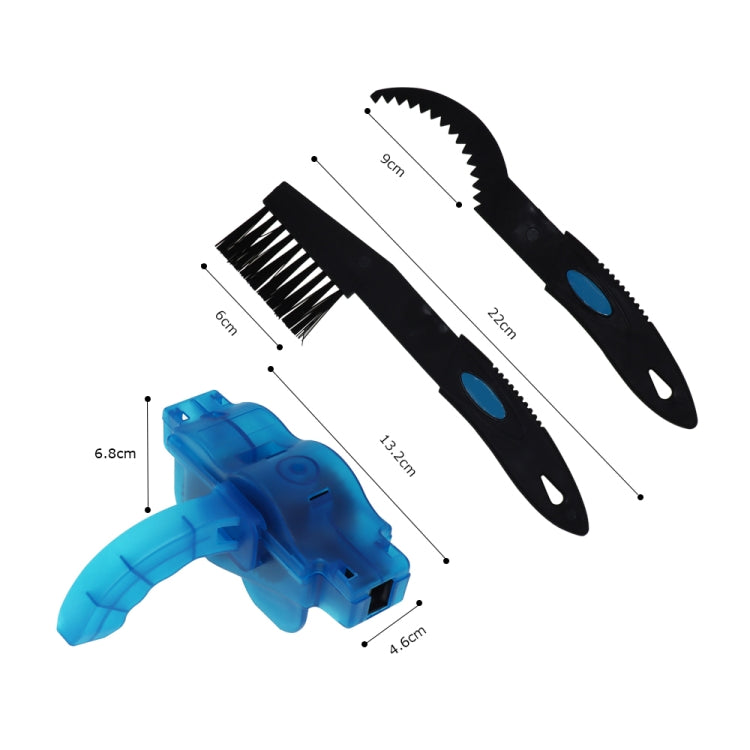 Strumento per la pulizia delle ruote per catena della bicicletta per bici da ciclismo Spazzole per pulizia Set di scrubber Strumenti di riparazione puliti, 3