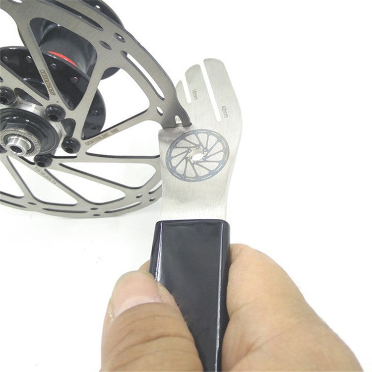 Strumento di riparazione del disco del freno a disco della bicicletta Chiave di correzione della deformazione del disco anti-sfregamento, BIKERSAY BT039B
