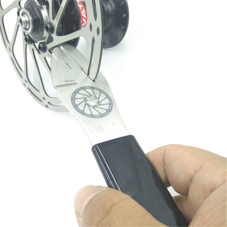 Strumento di riparazione del disco del freno a disco della bicicletta Chiave di correzione della deformazione del disco anti-sfregamento, BIKERSAY BT039B