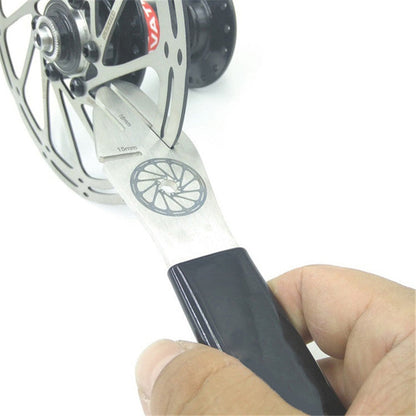 Strumento di riparazione del disco del freno a disco della bicicletta Chiave di correzione della deformazione del disco anti-sfregamento, BIKERSAY BT039B