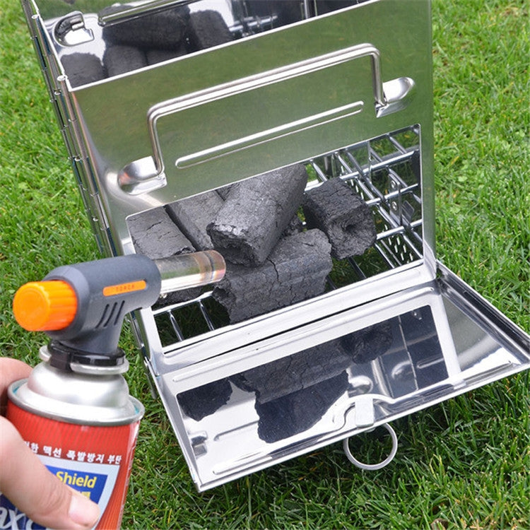 Fornello Barbecue Pieghevole Portatile in Acciaio Inossidabile -