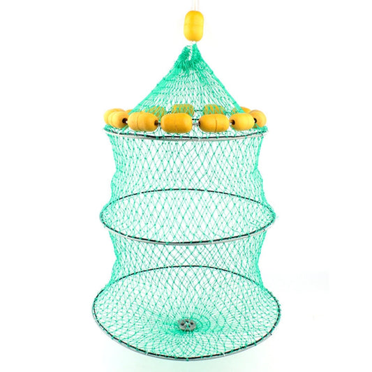 Rete da pesca in mare multi-galleggiante con gabbia per pesci portatile a 3 cerchi con galleggiamento all'aperto, Buoyancy Fishnet