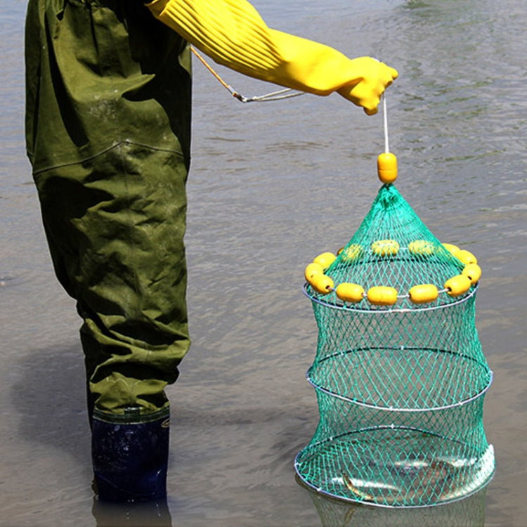 Rete da pesca in mare multi-galleggiante con gabbia per pesci portatile a 3 cerchi con galleggiamento all'aperto, Buoyancy Fishnet