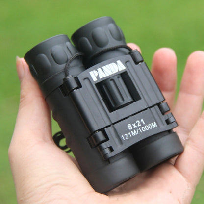 Telescopio compatto 8X21 Telescopio per visione notturna binoculare HD con pellicola verde ottica completa a basso livello di luce, 8X21