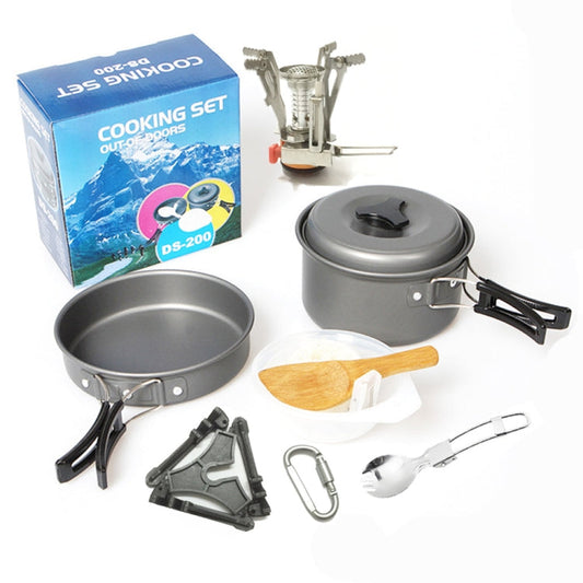 Set da esterno portatile Set di pentole da campeggio combinato con testata caldaia, DS200
