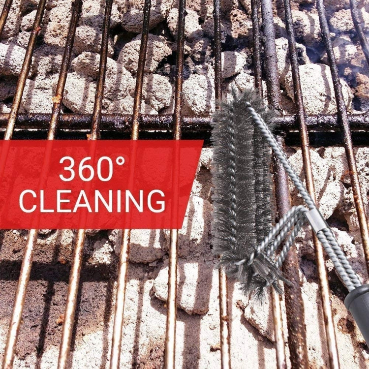 Spazzola metallica grande per la pulizia della padella della griglia del barbecue, Length: 44cm