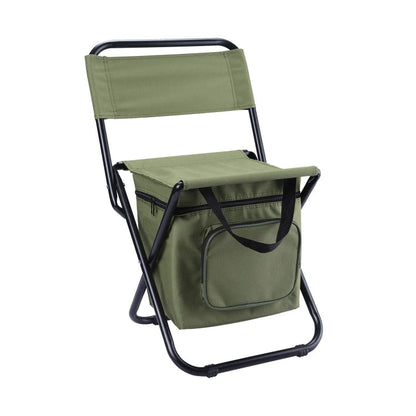 Sedia pieghevole da esterno con custodia, schienale e funzione di conservazione del calore, Outdoor Folding Chair