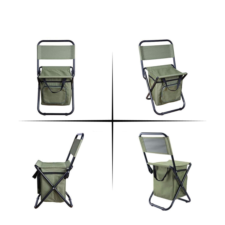 Sedia pieghevole da esterno con custodia, schienale e funzione di conservazione del calore, Outdoor Folding Chair