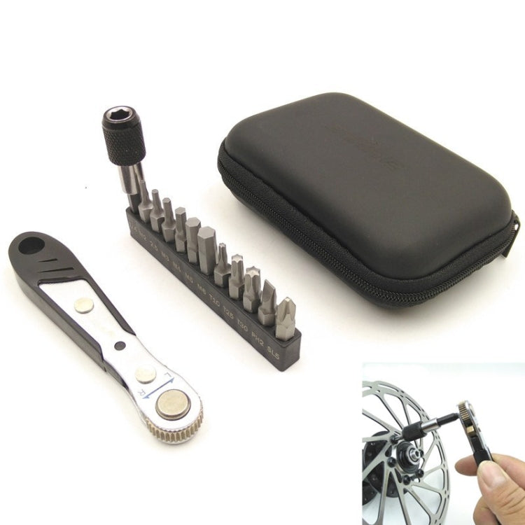 Set di strumenti di riparazione combinati per mini chiavi a cricchetto da 36 denti per mountain bike