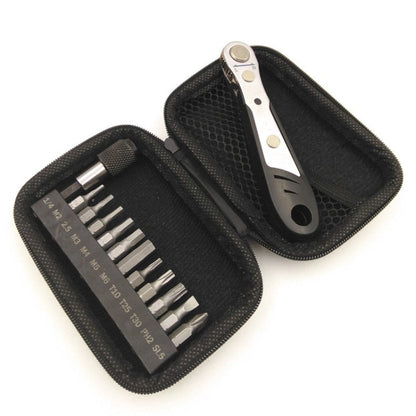 Set di strumenti di riparazione combinati per mini chiavi a cricchetto da 36 denti per mountain bike
