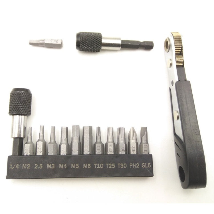 Set di strumenti di riparazione combinati per mini chiavi a cricchetto da 36 denti per mountain bike