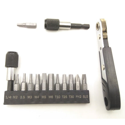 Set di strumenti di riparazione combinati per mini chiavi a cricchetto da 36 denti per mountain bike
