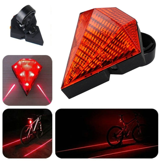 Luce di avvertimento per fanale posteriore laser per bicicletta Diamond Luce posteriore ricaricabile tramite USB, Diamond Laser Tail Light