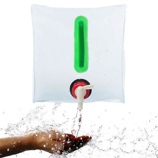 borsa-per-acqua-pieghevole-in-plastica-trasparente-con-secchiello-pieghevole-da-campeggio-per-esterni-da-20-litri-20-grenn - immagine 1